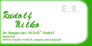 rudolf milko business card